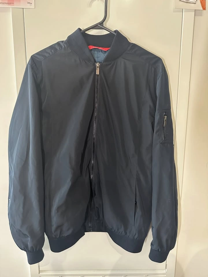 Zara Man Bomber Jacket (Size M) – Dark Navy / Black - photo 2
