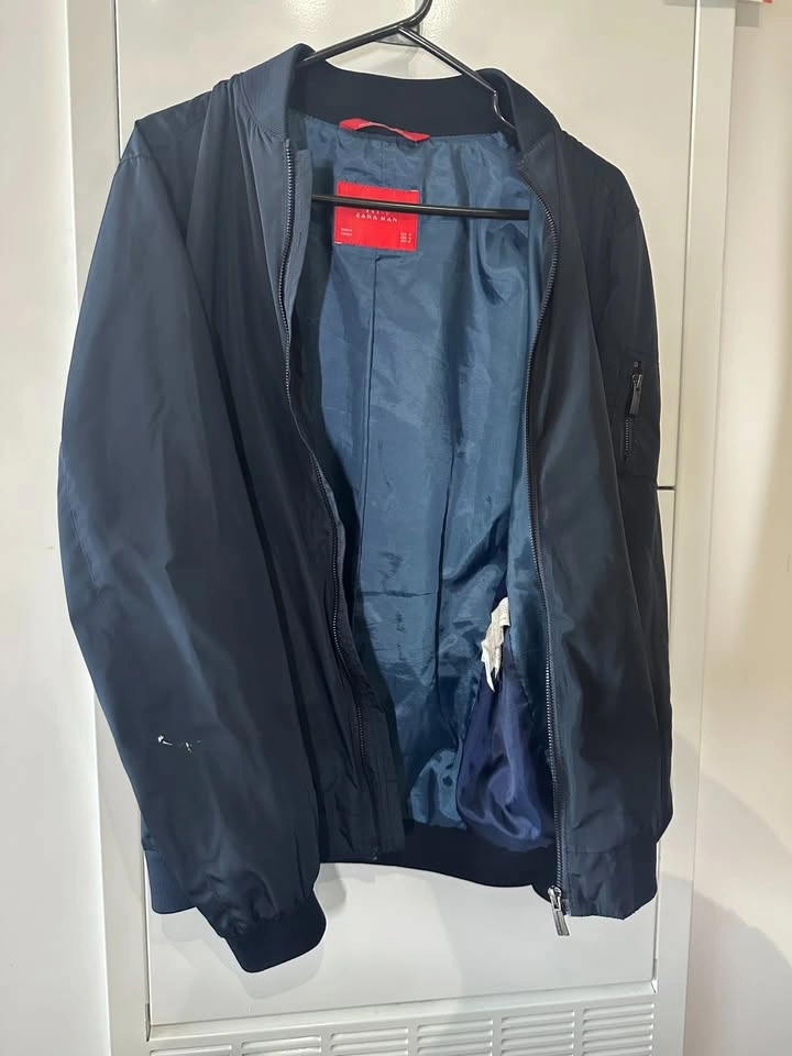 Zara Man Bomber Jacket (Size M) – Dark Navy / Black - photo 5