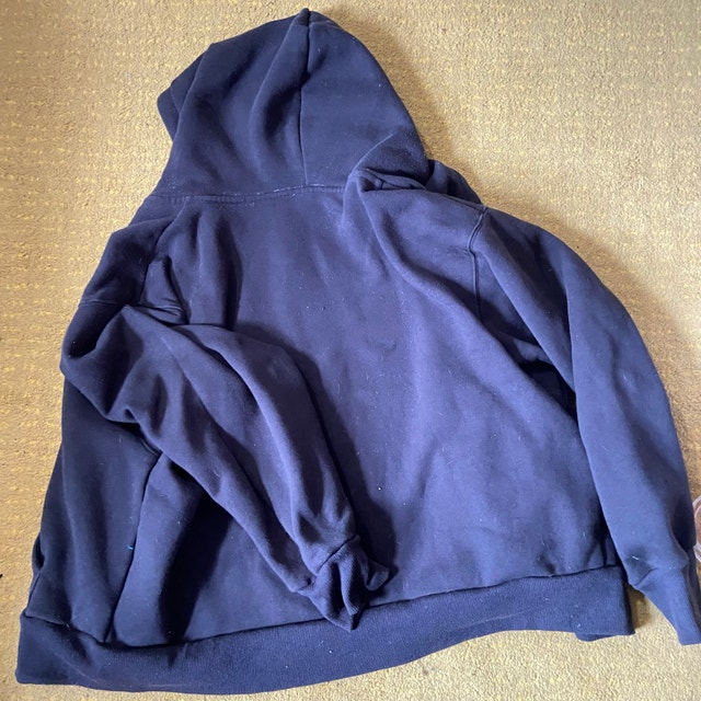 Size L Adrift Script Zip Up Hoodie Dark Grey - photo 2