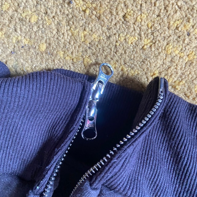 Size L Adrift Script Zip Up Hoodie Dark Grey - photo 3