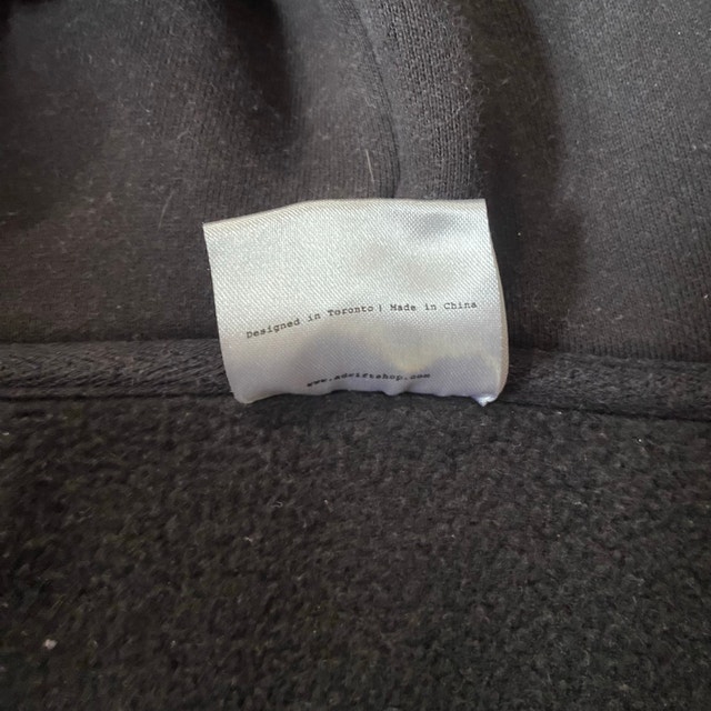 Size L Adrift Script Zip Up Hoodie Dark Grey - photo 5