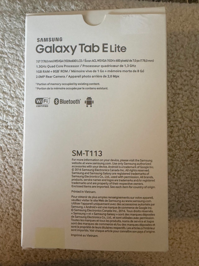 Samsung Galaxy Tab E Lite 7" - Brand New - photo 2