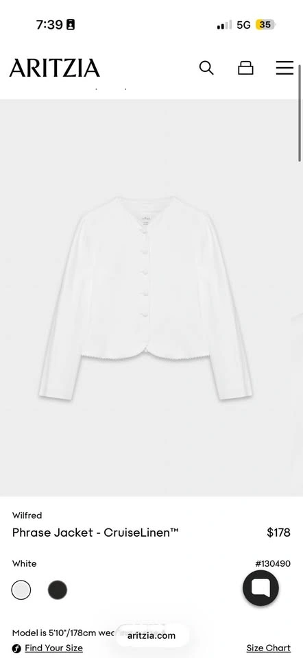 Aritzia Phrase Linen Jacket Size 00 NWT - photo 3