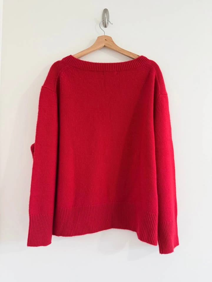 Aritzia Plush Cashmere Oversized V-Neck Sweater L NWT - photo 2