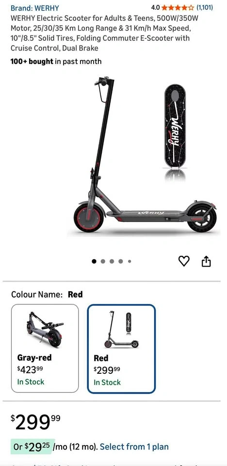 WERHY H5 Electric Scooter Folding Commuter 35Km/h Max Speed