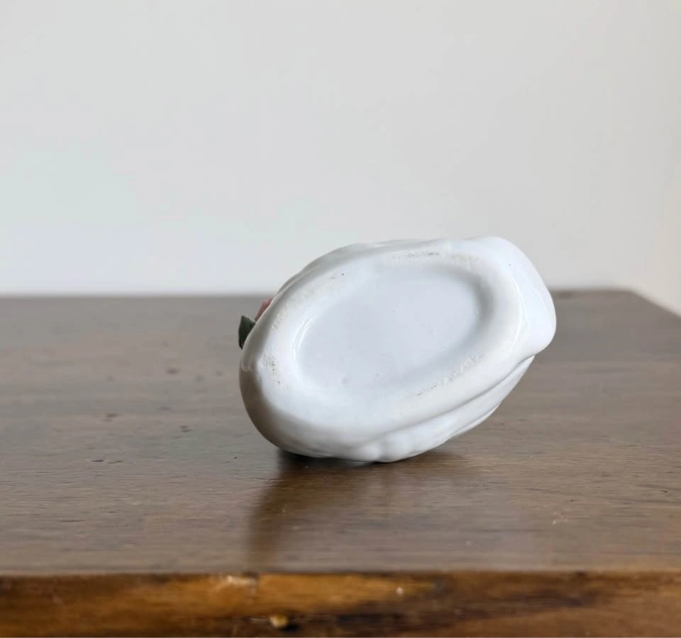 Vintage Porcelain Swan Trinket Dish/Planter with Rose - photo 3