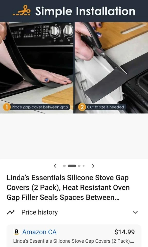 Linda's Essentials Silicone Stove Gap Covers (2-Pack) - photo 5