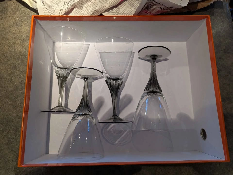 Vintage Crystal Wine Glasses x4 - photo 4