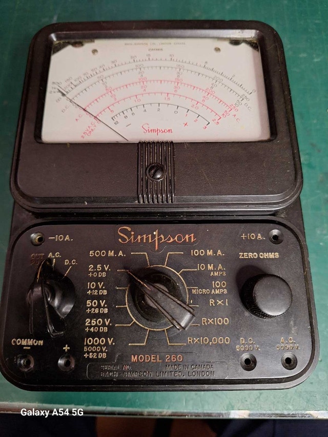 Simpson 260 Multimeter GE DC Meter
