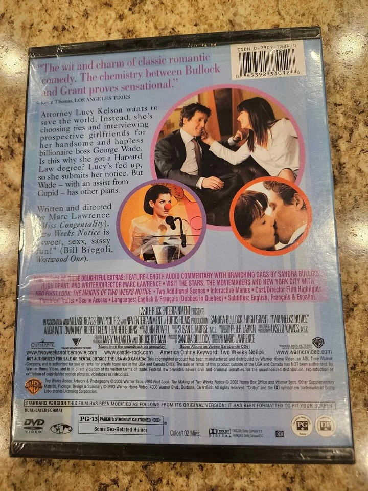 New Unopened Two Weeks Notice DVD - photo 2