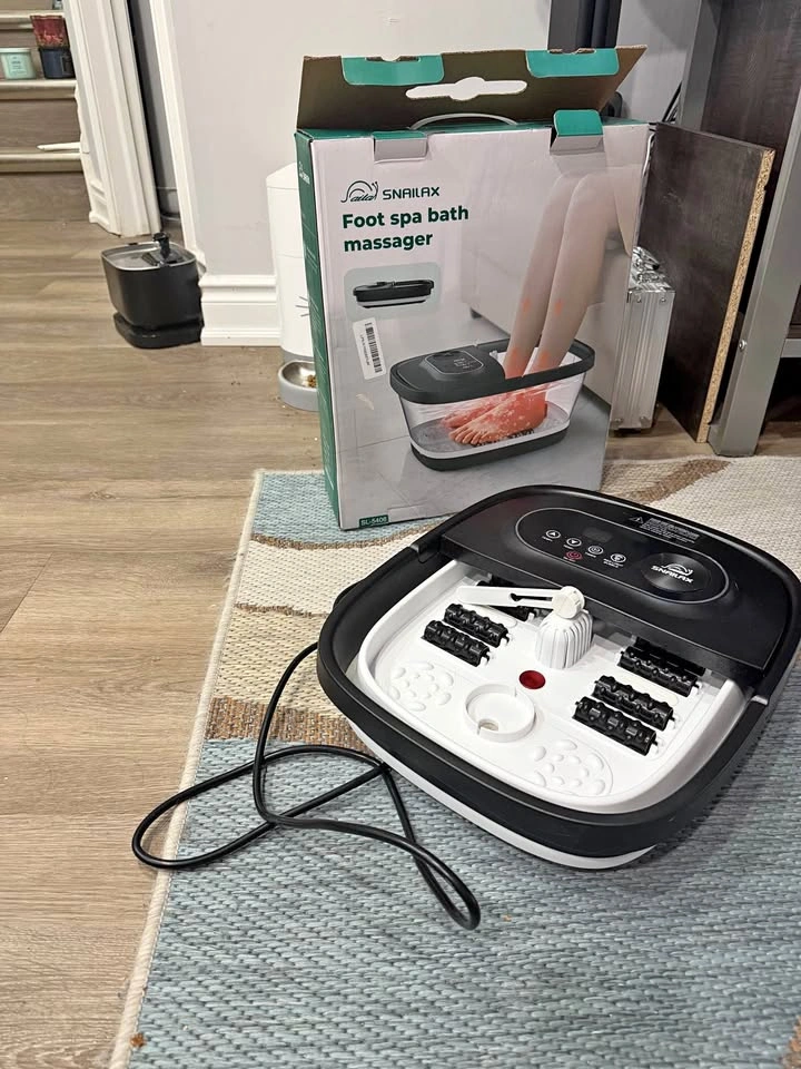SNAILAX FOOT BATH WITH HEAT, FOLDABLE SPA