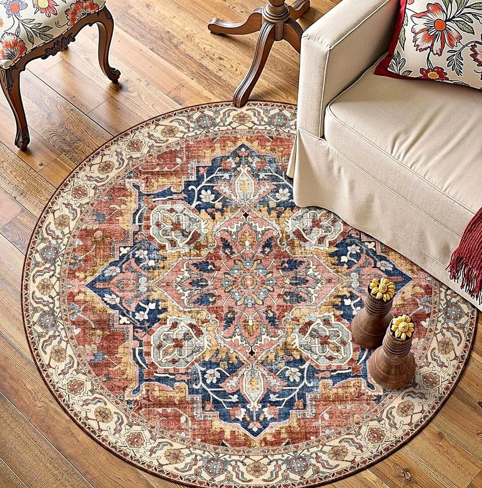 BOHO ROUND RUG 5FT 5' X 5