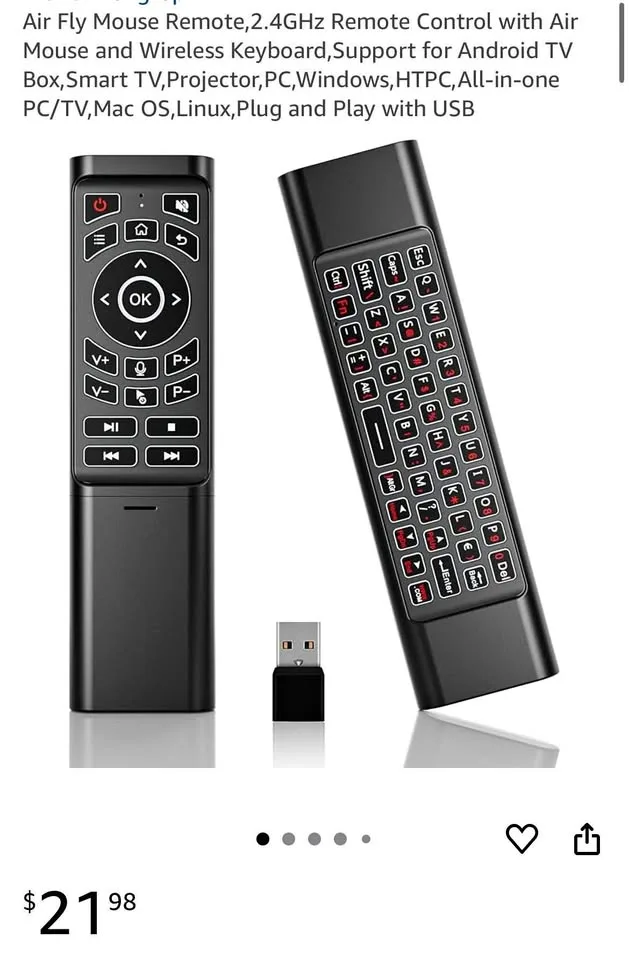 New Air Mouse Remote,2.4GHz Remote Control with mini Keyboard thumbnail