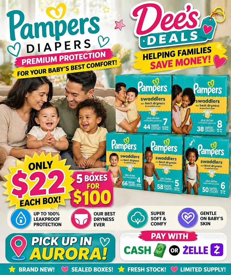 Pampers Diapers Sale $22 a box