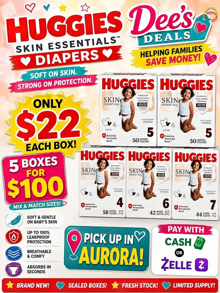 Huggies Diapers Sale $22 a box