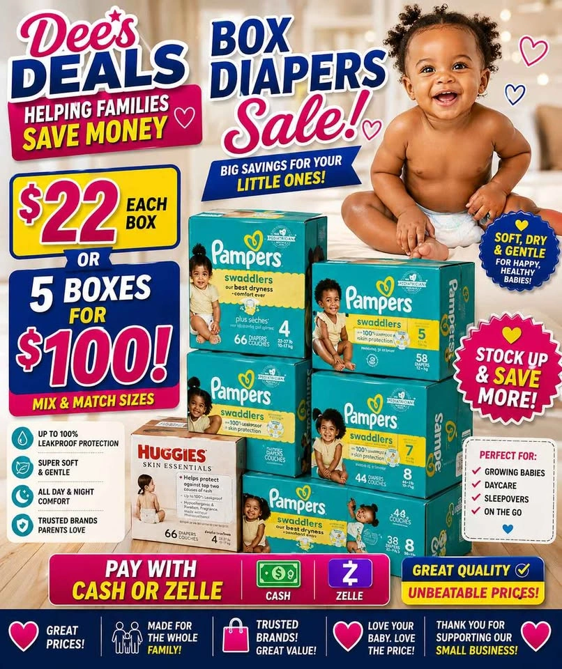 Huggies and Pampers Diapers Sale $22 a box Any size - photo 2