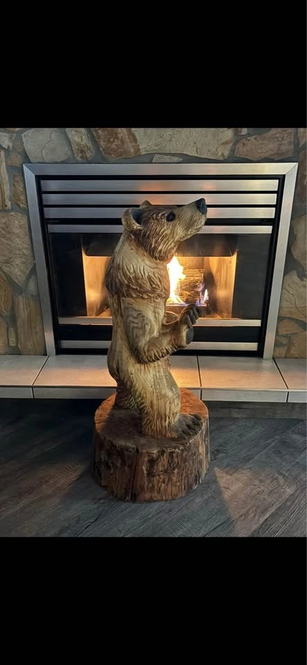 Wood Bear Statue Chainsaw Carving - photo 2