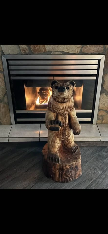 Wood Bear Statue Chainsaw Carving - photo 3