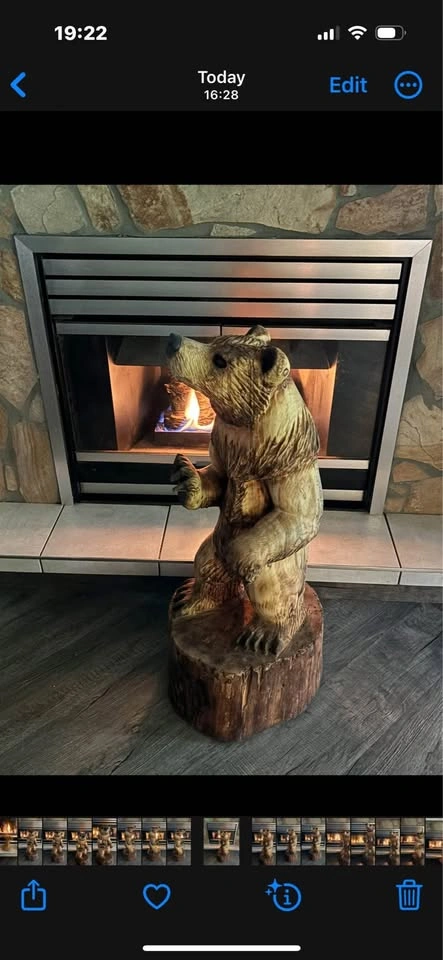 Wood Bear Statue Chainsaw Carving - photo 4