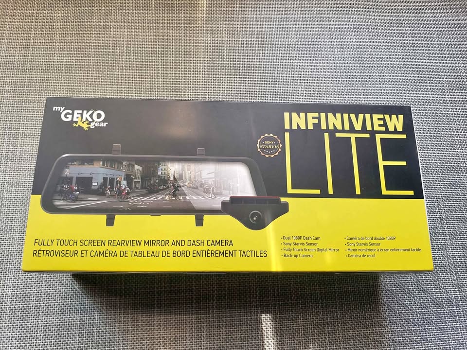 GEKO GEAR Touch Screen Rearview Mirror Dual Dash Camera