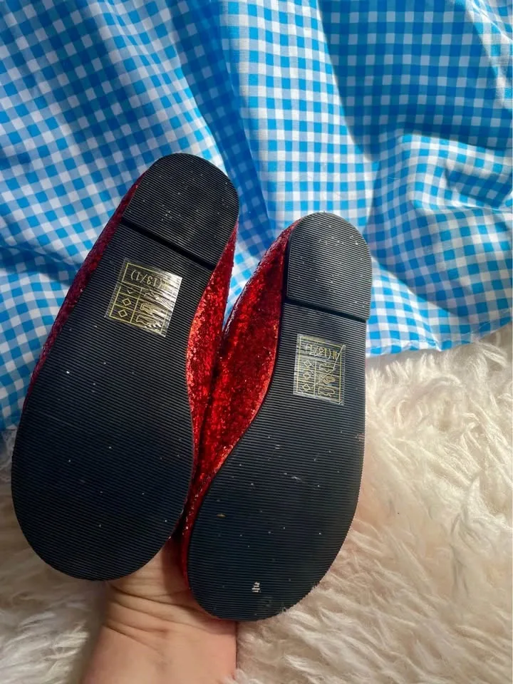 Wizard of OZ Dorothy Outfit Dress & Shoes - Small, Size 13 - photo 3