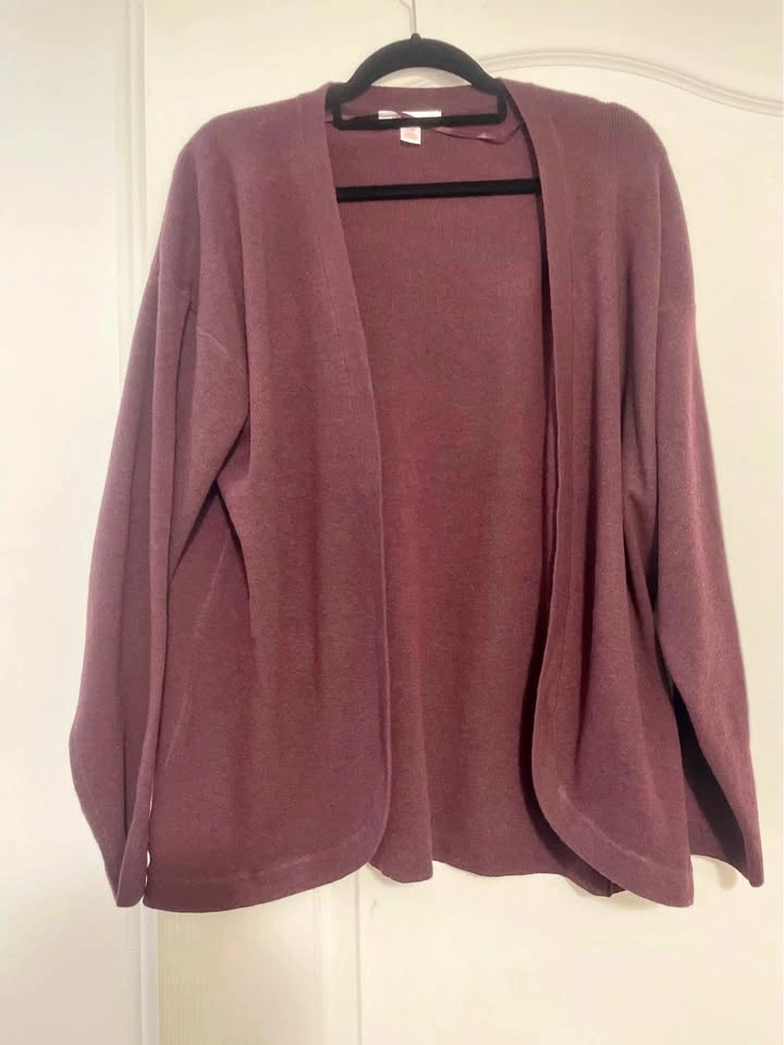 Joe Fresh Maroon Cardigan L/G