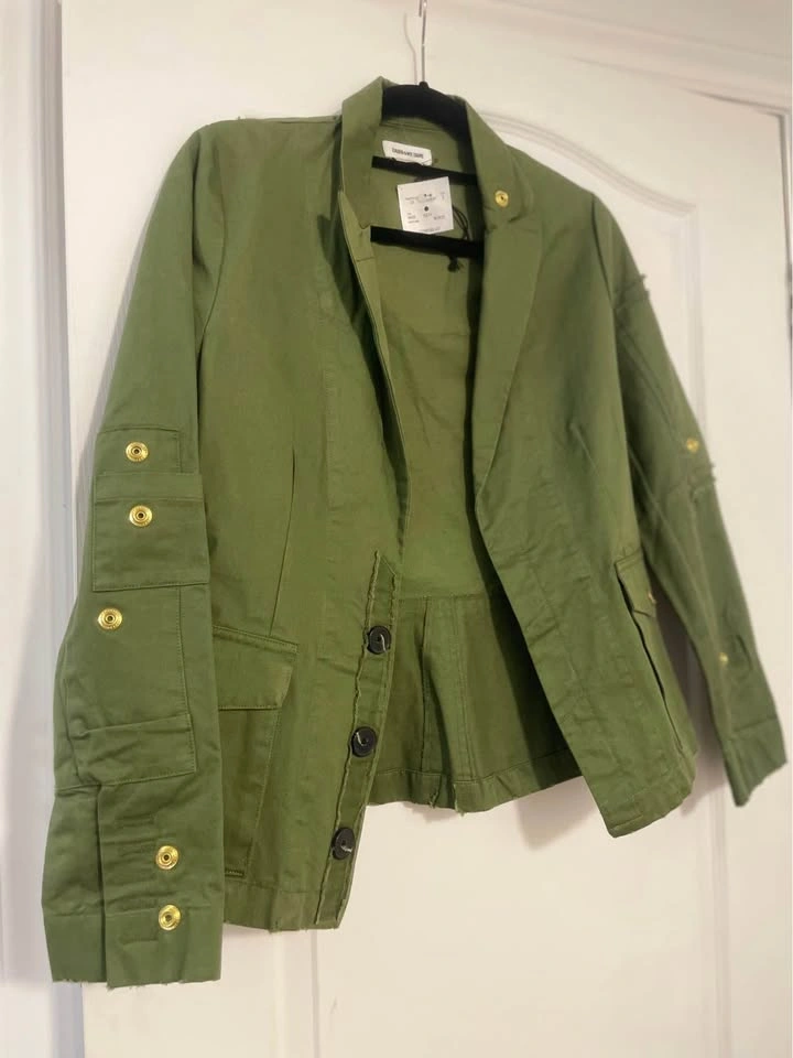 Zadig & Voltaire Olive Green Military Jacket Small - photo 2