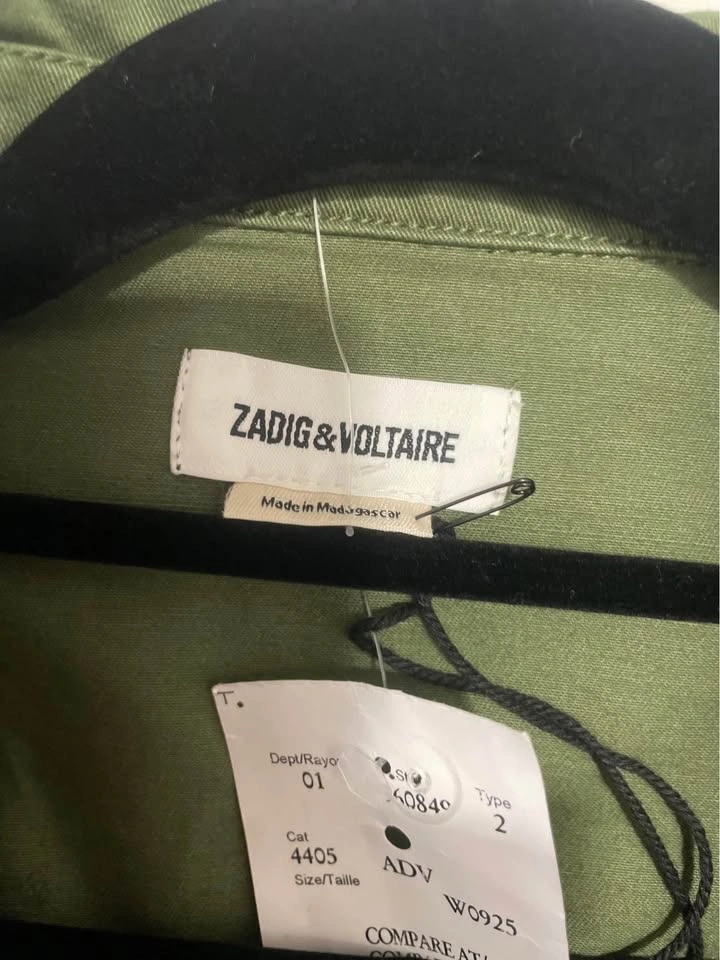 Zadig & Voltaire Olive Green Military Jacket Small - photo 5