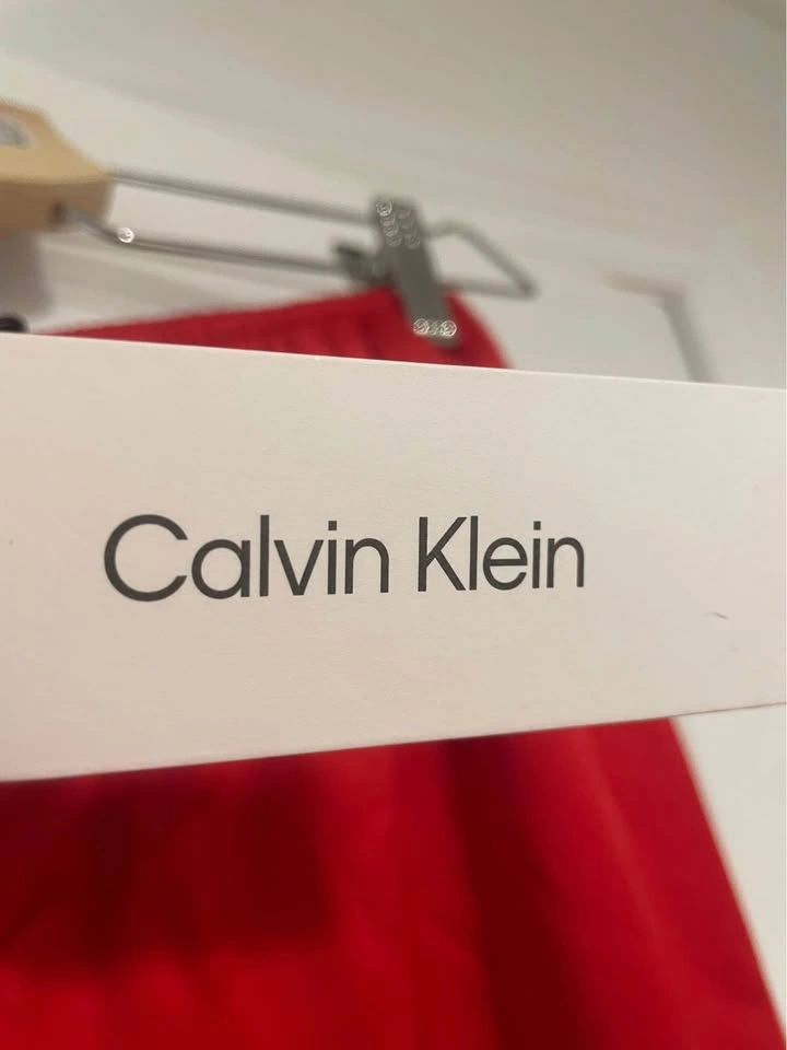 Calvin Klein Red Satin Lounge Pants Medium - photo 2