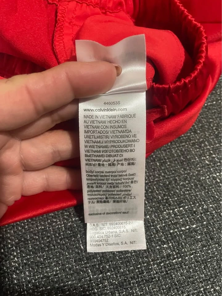 Calvin Klein Red Satin Lounge Pants Medium - photo 4