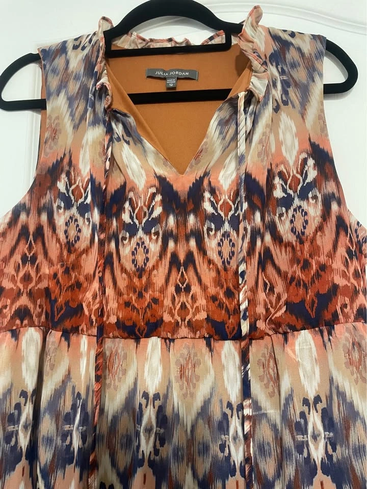 Julia Jordan Multicolor Sleeveless Printed Mini Dress Sz 12 - photo 3