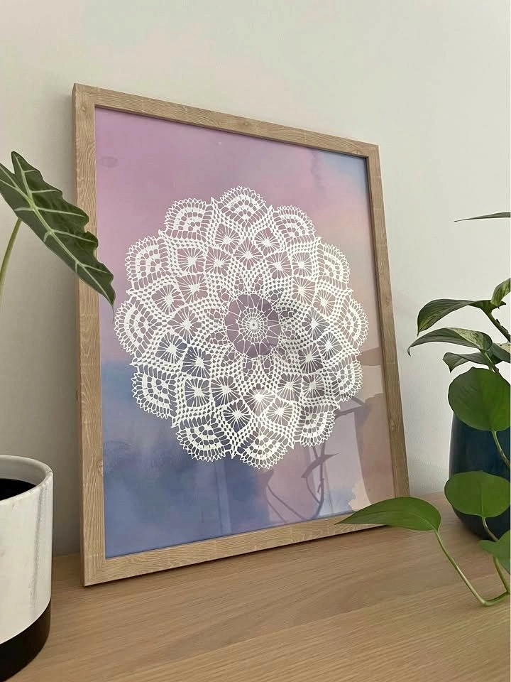 Assorted Home Decor: Mandala Print, Clock, Art Prints