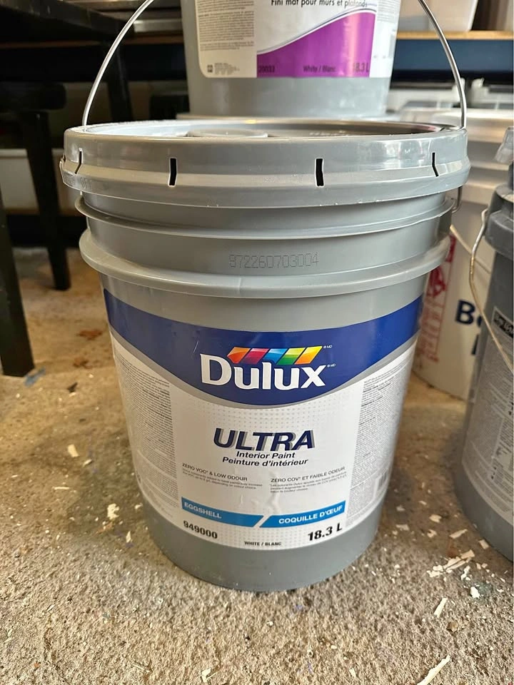 Paint New Full Pail White Latex Eggshell