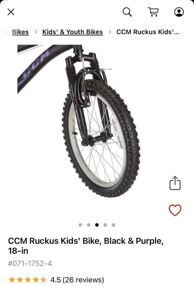 CCM Ruckus 18" Kid's Bike - photo 5