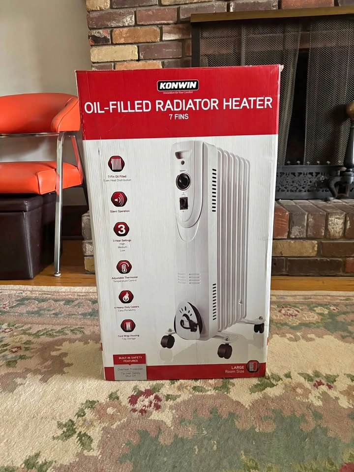 KONWIN Oil-Filled Radiator Heater 7 Fins