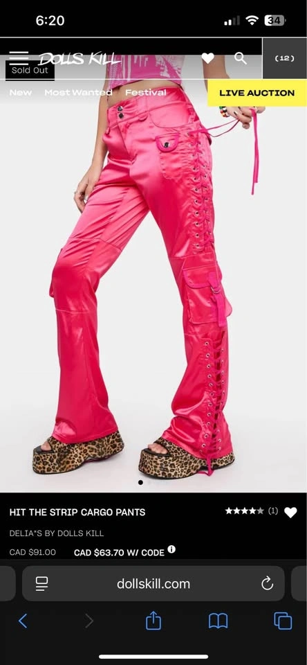 Dollskill/Delia's Pink Flare Pants - photo 5
