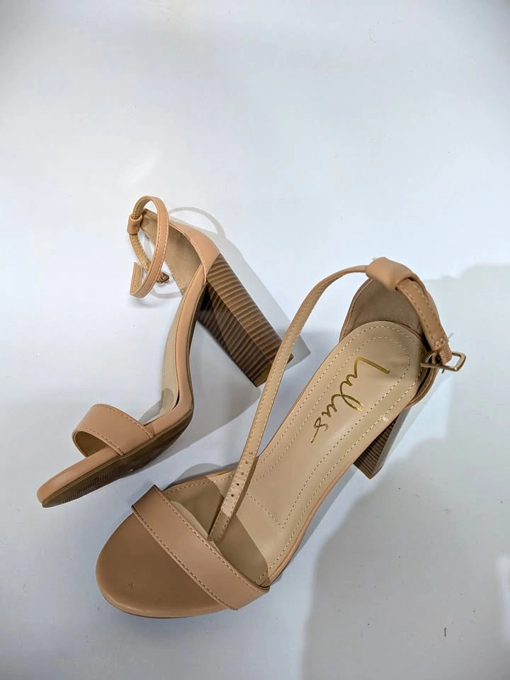 Caleigh Toffee Ankle Strap Heels