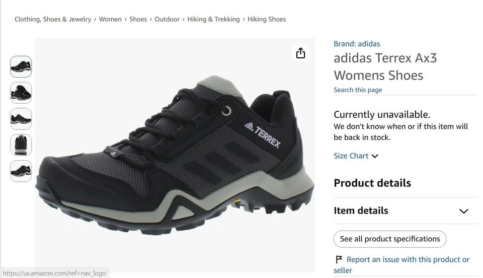adidas Terrex Ax3 Womens Shoes - photo 5