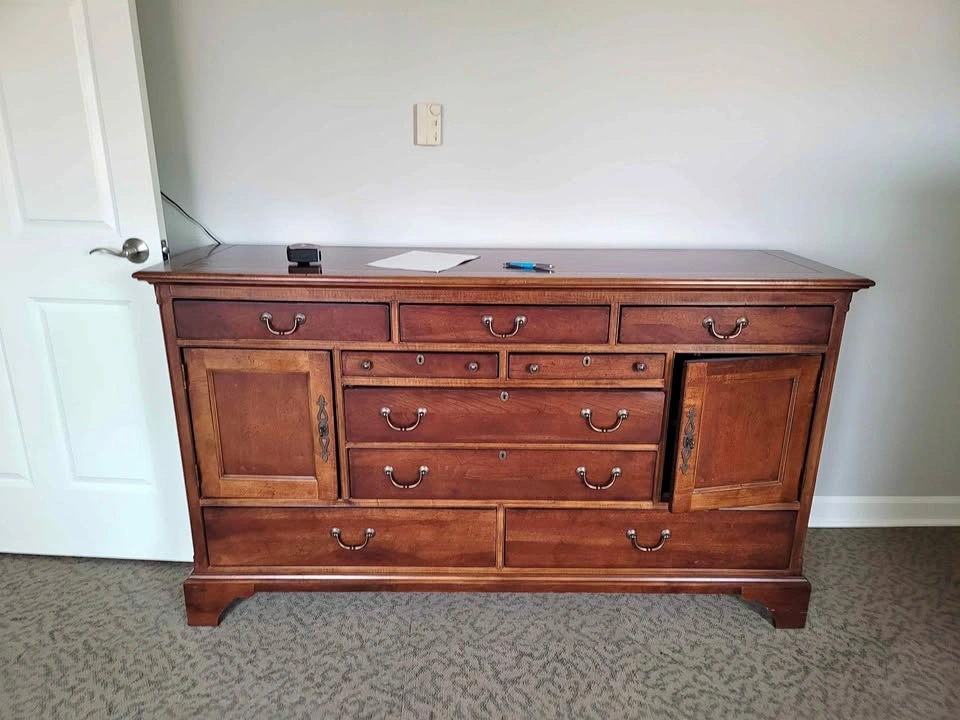 Large Stanley Dresser - Solid Wood, Lock & Key