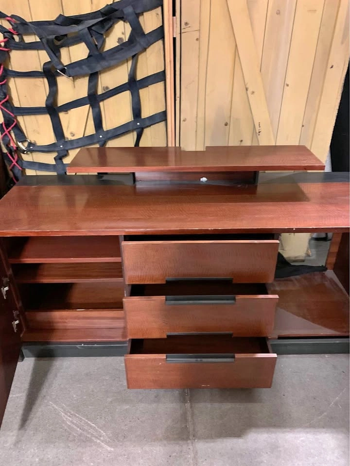 Wood Media Console TV Stand