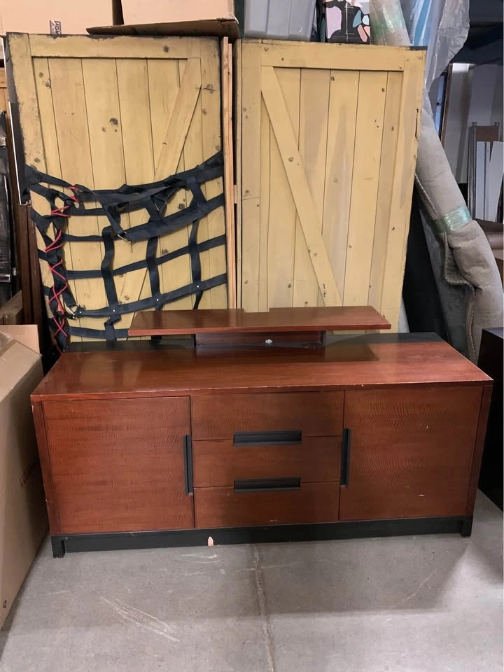 Wood Media Console TV Stand - photo 2
