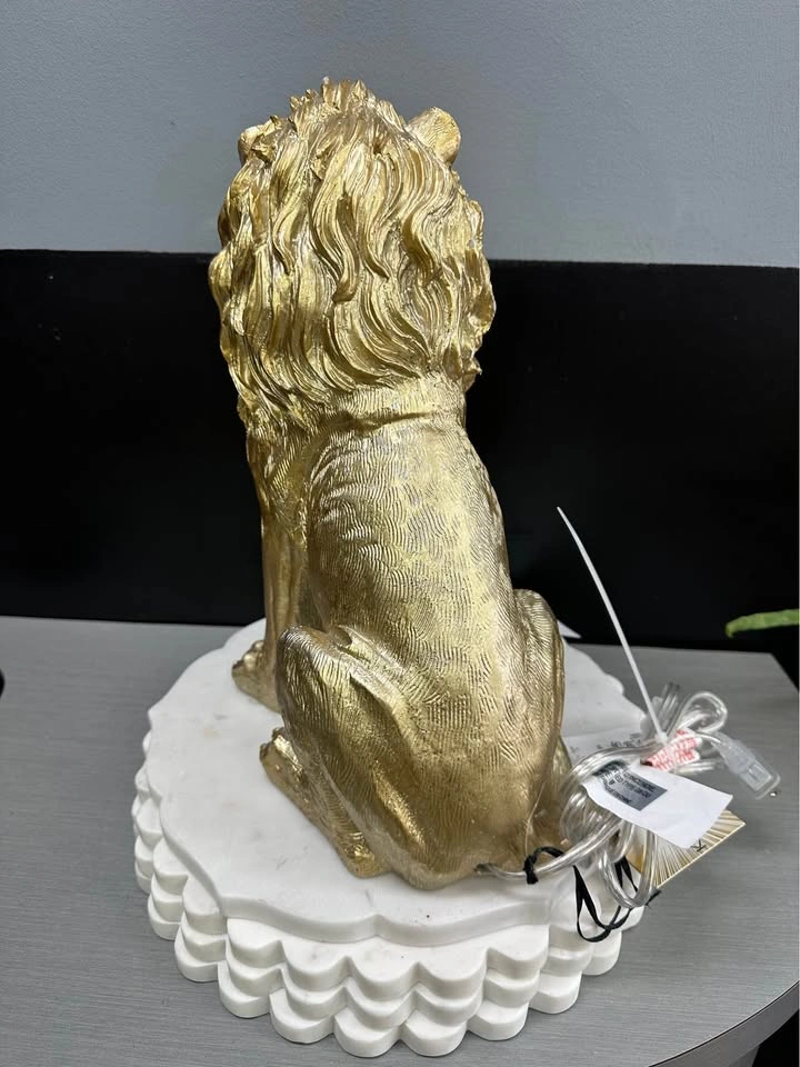 Golden Lion Lamp Homesense Karma w Tags - photo 5