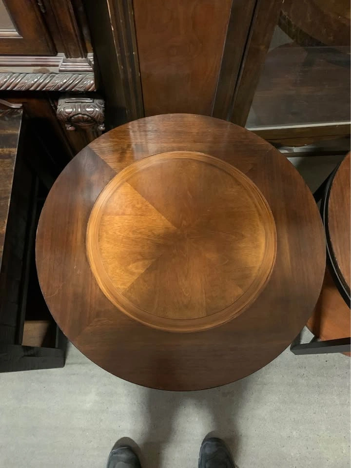 Vintage Wood Inlay End Tables - photo 5