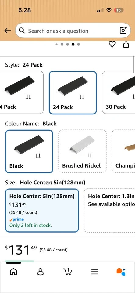 24 Pack Black 5in Cabinet Pulls Handles - photo 4