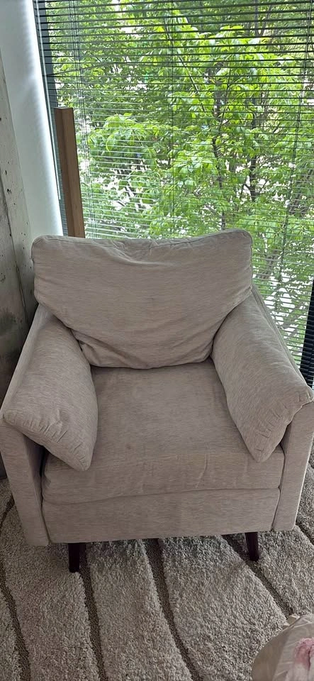 Grey Cozy Reading Armchair