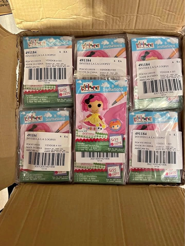Brand New Lalaloopsy Party Invitations BOX (180 packs)