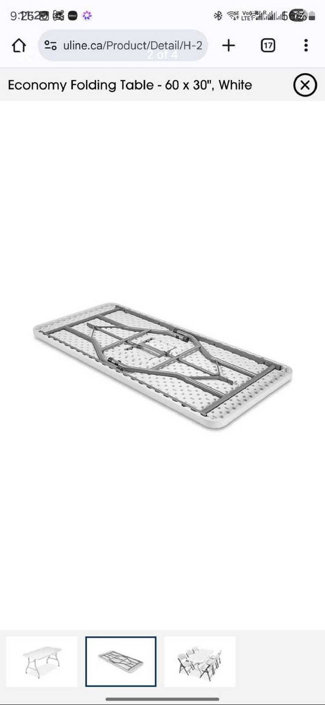 Folding Table 60” x 30” - photo 4