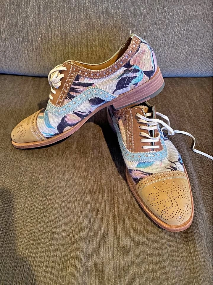 Fluevog "The Gateway" Floral Print Oxfords W7.5/M5.5