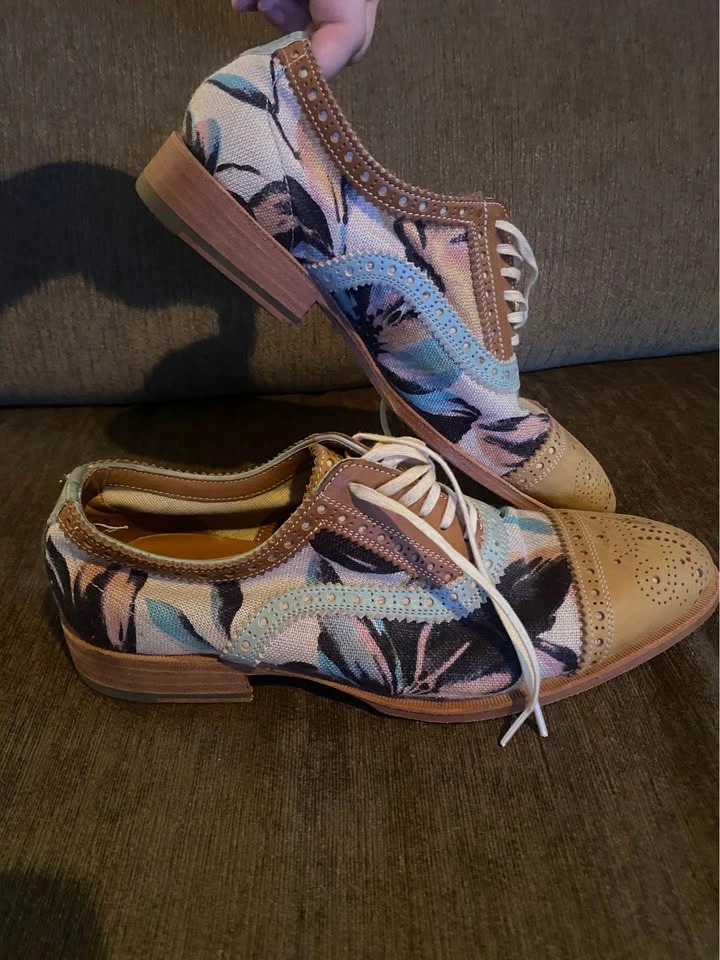 Fluevog "The Gateway" Floral Print Oxfords W7.5/M5.5 - photo 2
