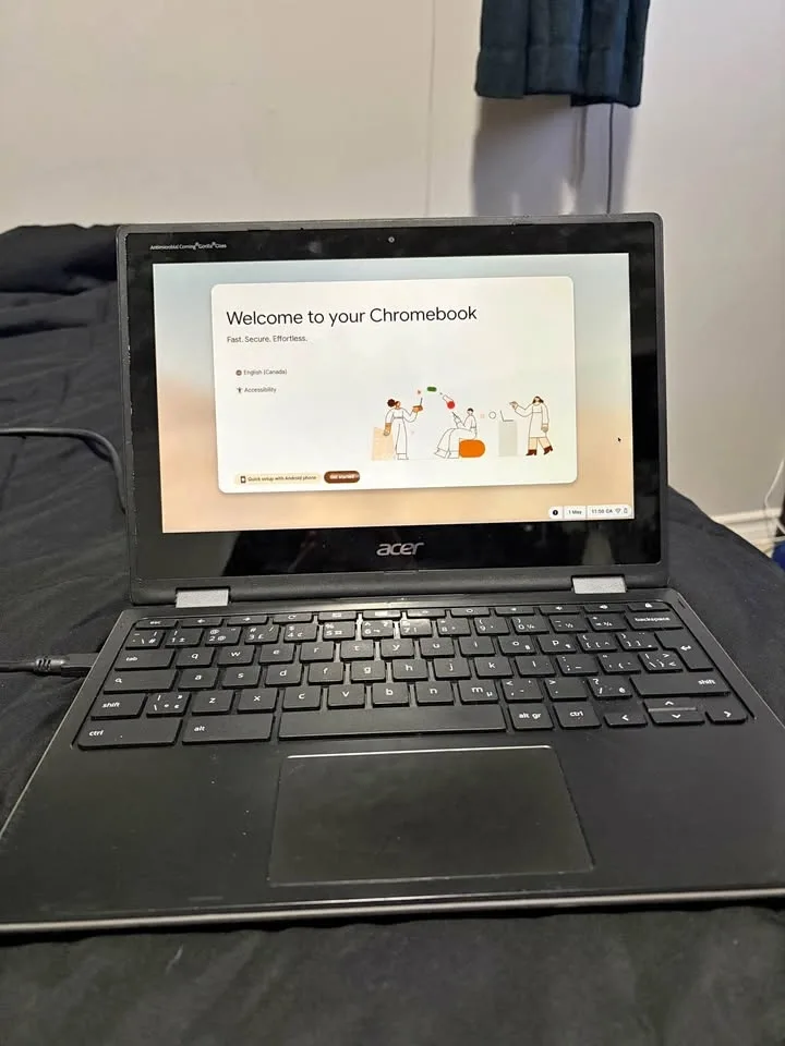 Black Acer Touchscreen Chromebook